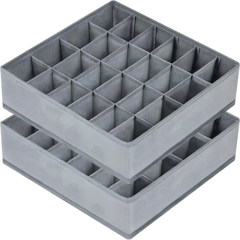 Sock Organizer Tray - Organizer składany z 24 przegródkami, materiałowy