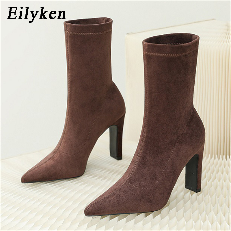 No Show Sock Women - Eilyken zimowe grube skarpety na obcasie