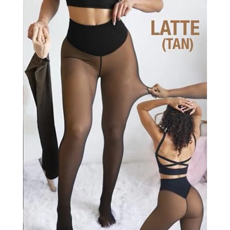 Tights Pantyhose Sheer - Rajstopy modelujące z polarową podszewką, termiczne